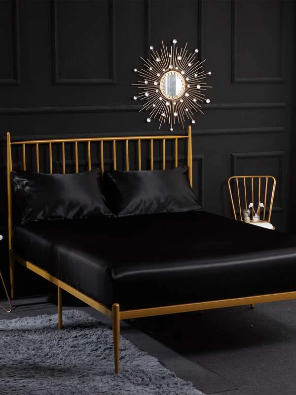 Solid Satin Fitted Sheet Set ไม่มีฟิลเลอร์  ค-21