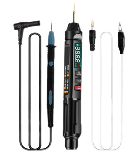 TH59-Xinxun DT-01 สมาร์ทปากกามัลติมิเตอร์ความแม่นยำสูงพิเศษปลายปากกาทดสอบลบปากกาจระเข้คลิปทดสอบลำดับเฟสตาราง