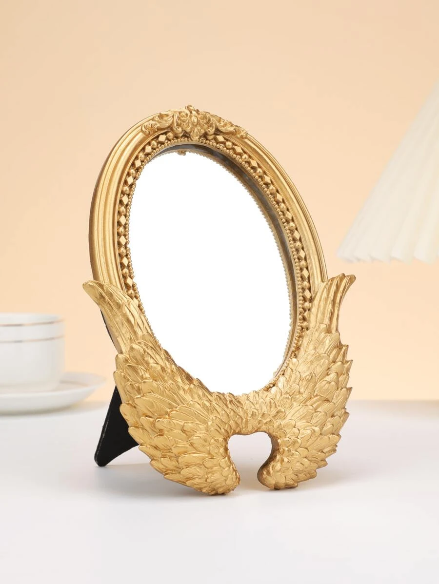 กระจก 1 ชิ้น ลายปีก ตั้งโต๊ะ  k-87