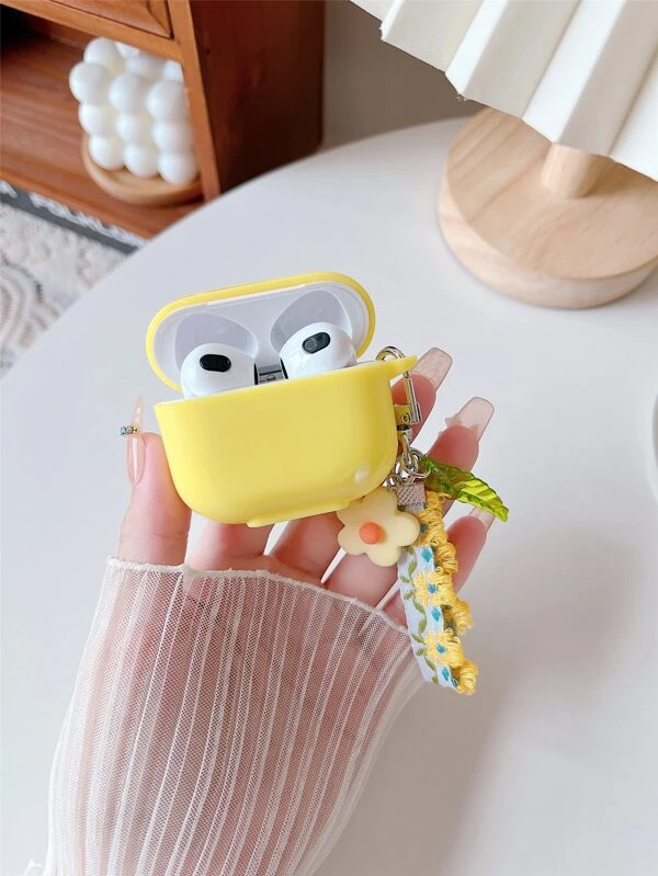 เคส เหมาะกับ Airpods เครื่องประดับ ดอกไม้ สีพื้น e-83