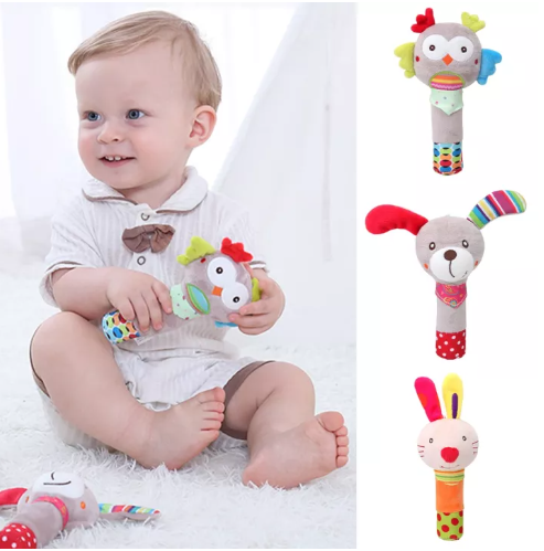 GO28-การ์ตูนน่ารักสัตว์เล็กมือหมุนของเล่นกริ๊งของเล่นเสริมพัฒนาการเด็ก