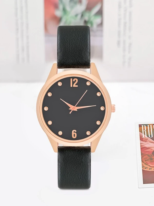 นาฬิกาควอทซ์ ตัวชี้ แบบกลม มินิมอล  น-0137