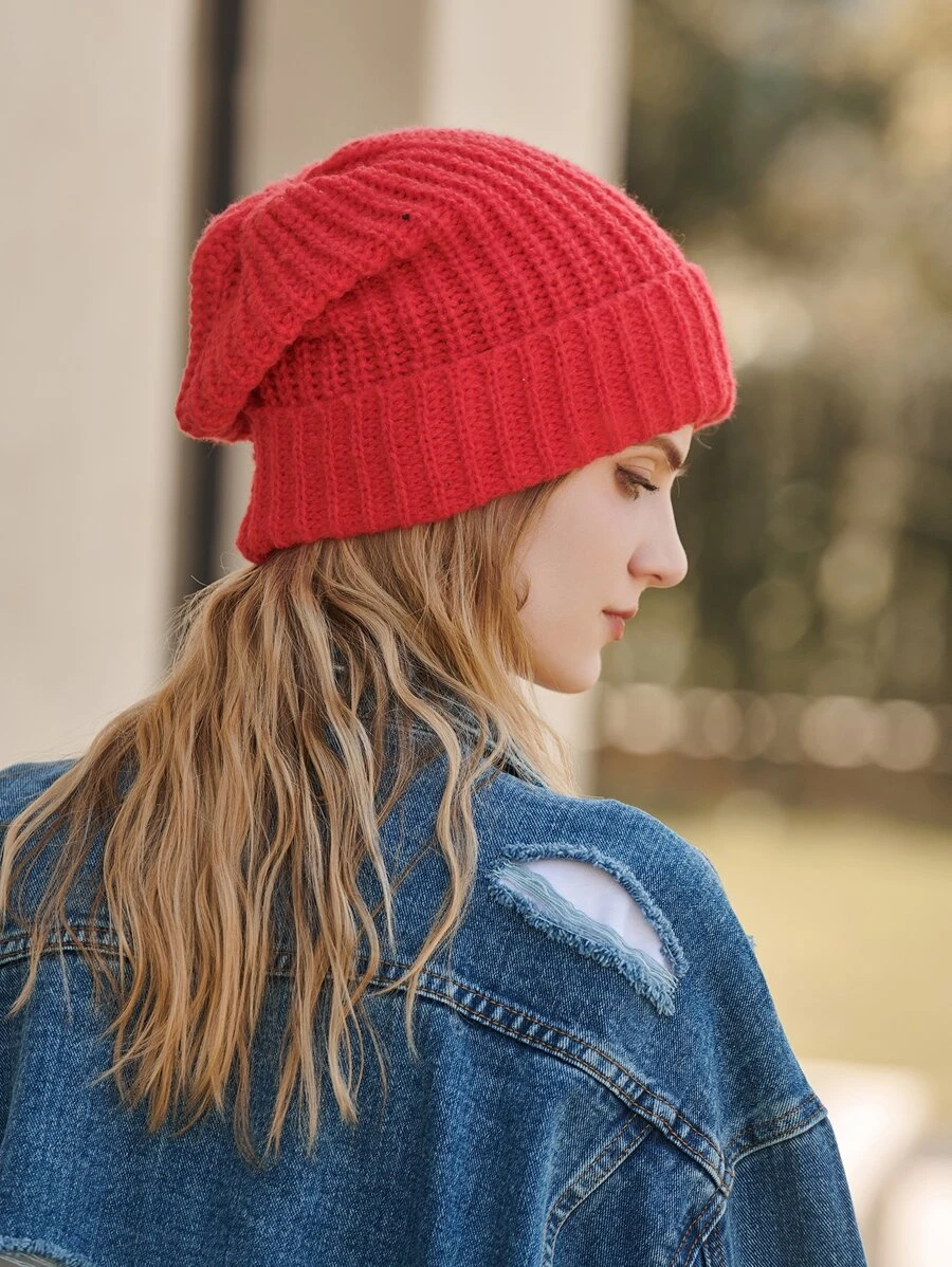 หมวกบีนนี่ แบบสบาย สีพื้น  j-9