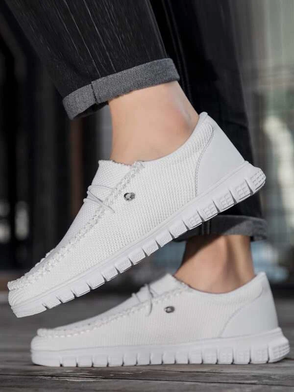 รองเท้า ขอบรุ่ย ผูกเชือกด้านหน้า สลิปออน m-78