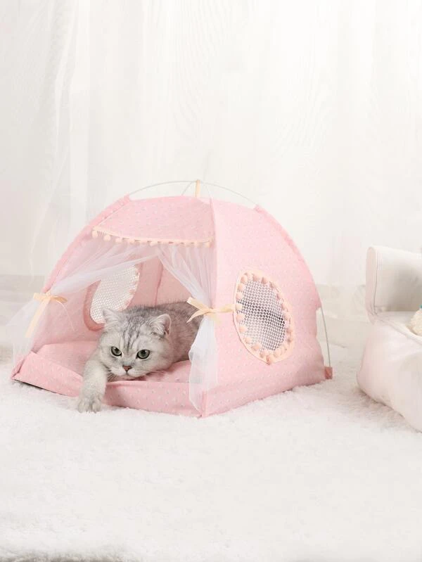 เต็นท์พิมพ์ดอกไม้สำหรับสัตว์เลี้ยง  j-2