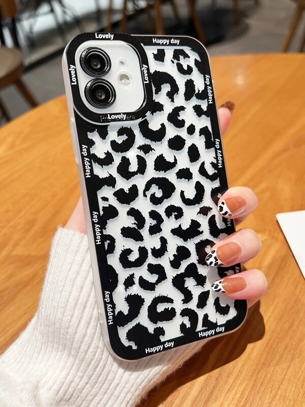 เคส โทรศัพท์ แบบใส ลาย เสือดาว c-78