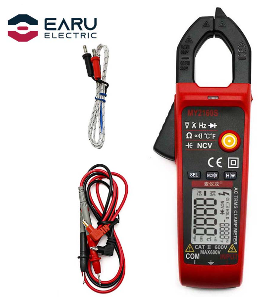 TH38-Digital Clamp Meter AC DC แรงดันไฟฟ้า Ampere ความต้านทาน NCV Oh Tester Ammeter โวลต์มิเตอร์มัลติมิเตอร์เครื่องมือช่างไ