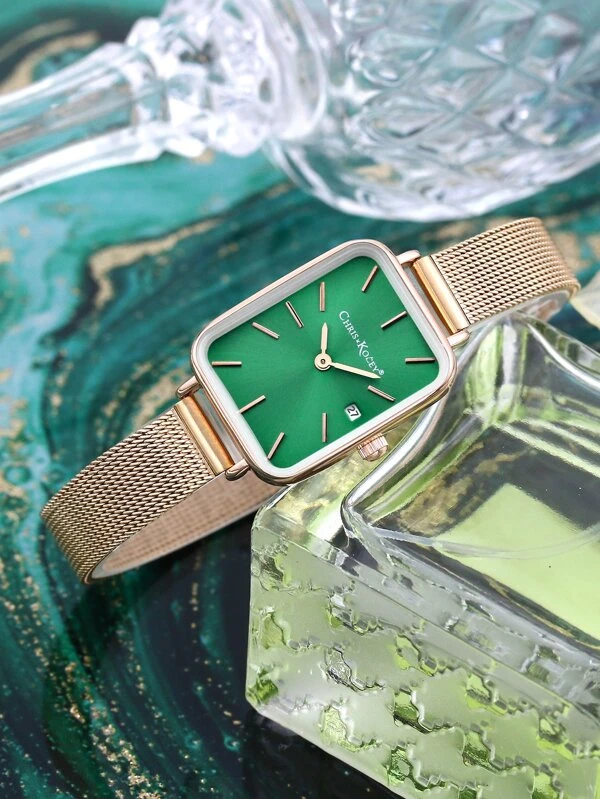 นาฬิกา หมุนควอตซ์ สี่เหลี่ยม  น-68