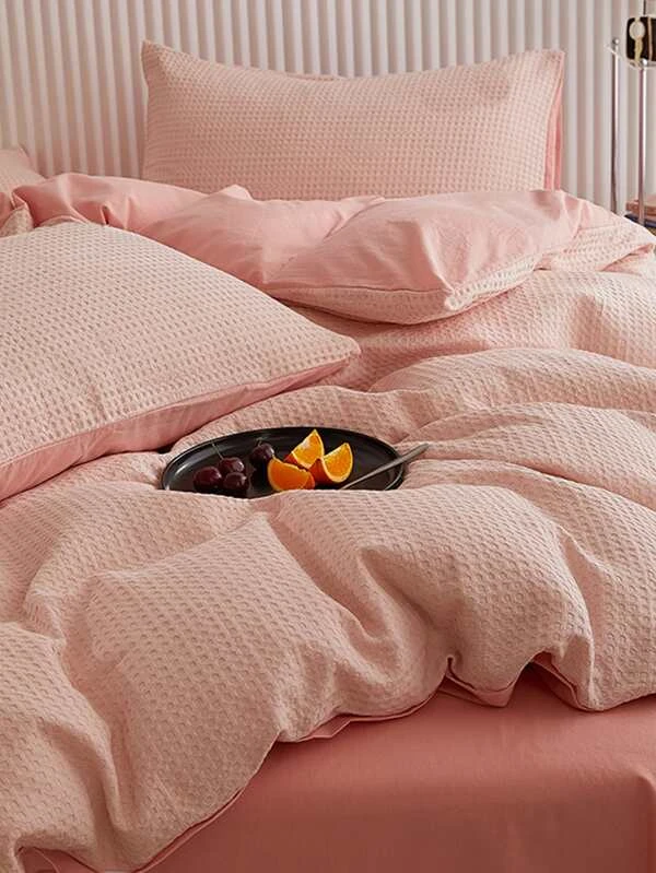 ชุดปลอกผ้านวม ไม่มีฟิลเลอร์ วาฟเฟิล ลายสก็อต t-9