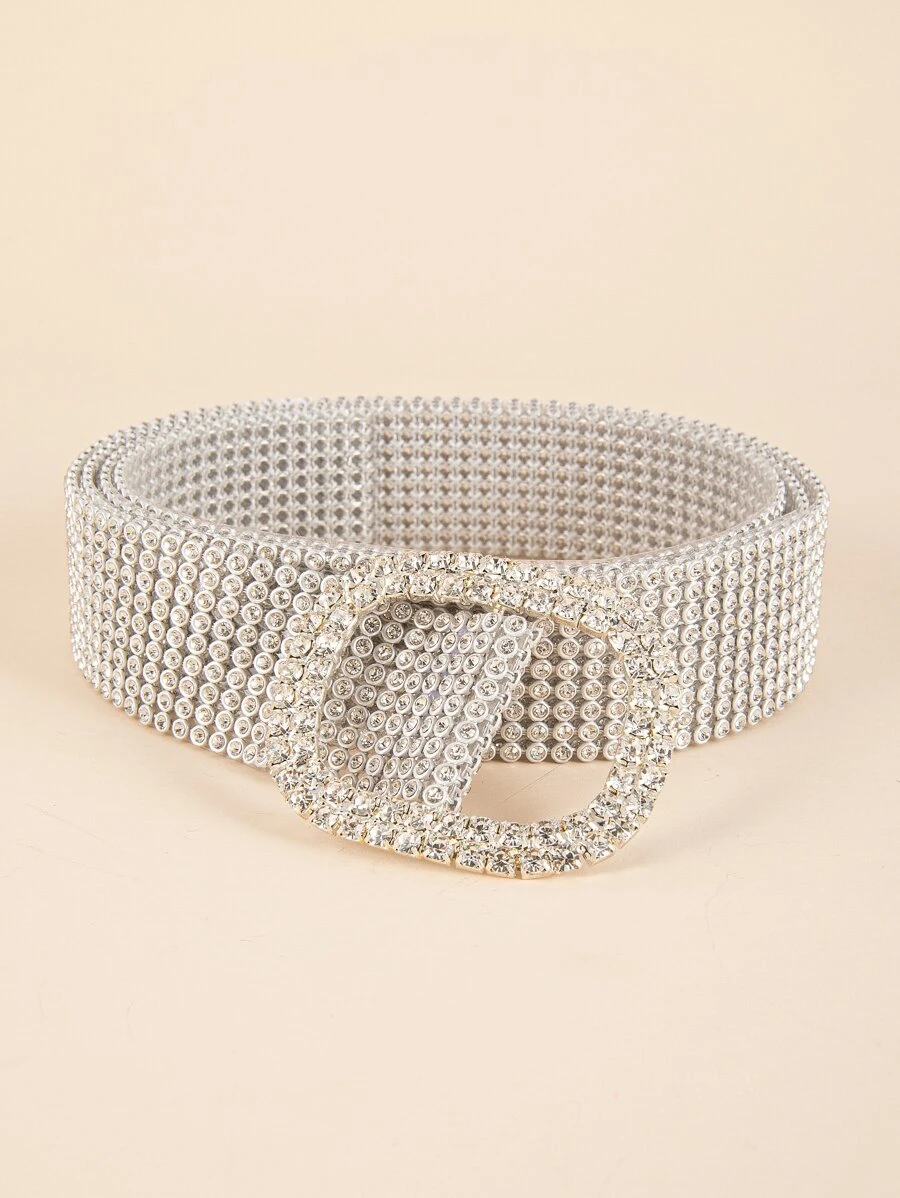 เข็มขัด ตกแต่ง พลอยเทียม  l-036