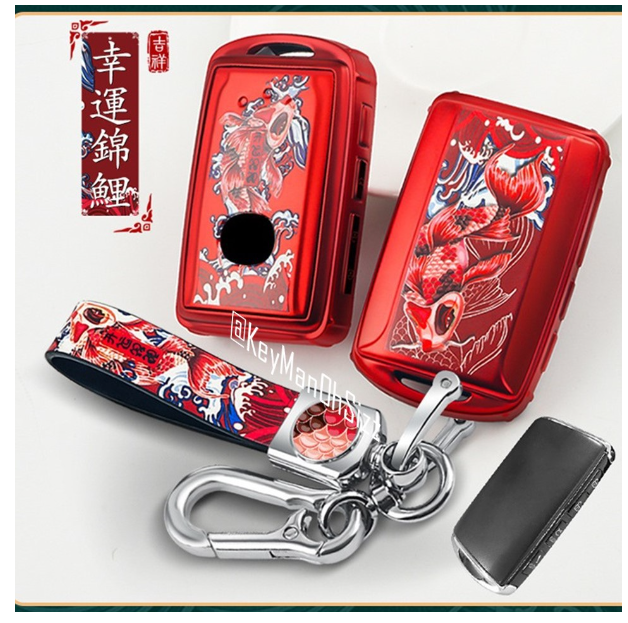K87-  แชร์:  0 เคสมงคลรีโมทรถ New Mazda Full Package 2021 ด้วยลวดลายเส้นสาย Chinese Style Mazda Key Sets CX3, CX5, CX30 Smart Key