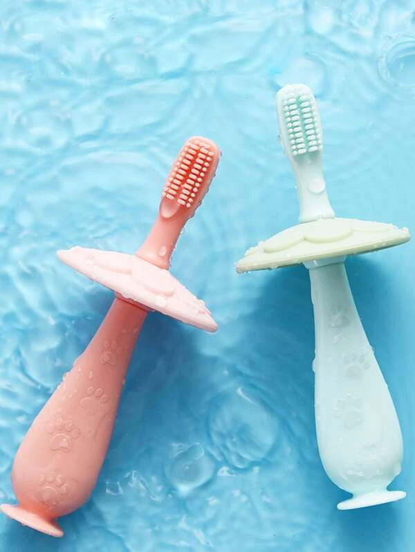 แปรงสีฟัน สีสุ่ม ซิลิโคน สัตว์เลี้ยง 1 ชิ้น ม-69