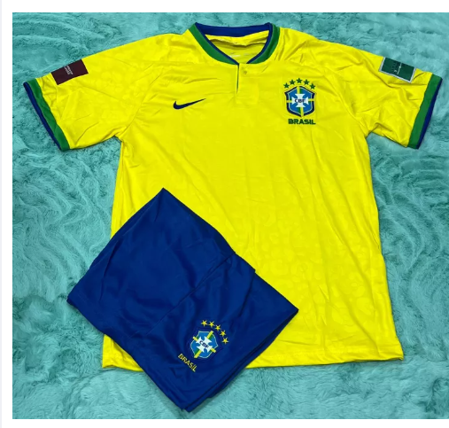 Z28-เสื้อกีฬา ทีมชาติบราซิล ปี2022/2023 ชุดฟุตบอล ชุดผู้ใหญ่ (ได้ทั้งชุด เสื้อพร้อมกางเกง) ราคาถูก
