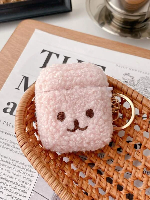 เคส เหมาะกับ Airpods ออกแบบ หมี ขนนุ่ม e-64