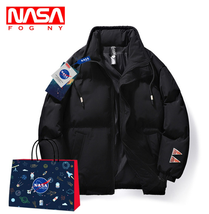 (ส#001) NASA FOG NY ฤดูหนาวเสื้อแจ็คเก็ตบุนวมหนาอบอุ่นรุ่นเกาหลีของแนวโน้มของเยาวชนแจ็คเก็ตผ้าฝ้ายเบาะผู้ชาย