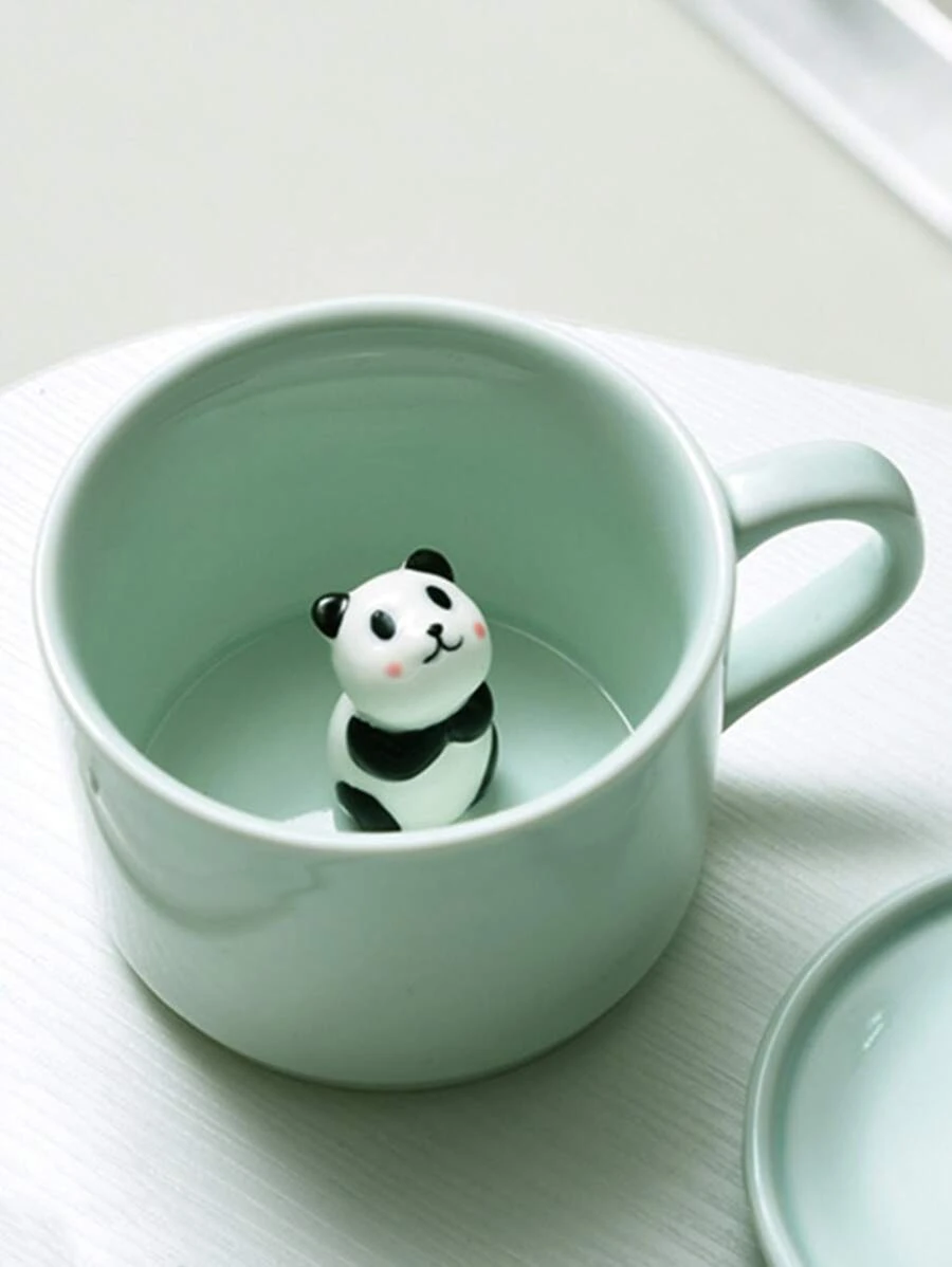 แก้วกาแฟ น่ารัก ตกแต่ง แพนด้า สำหรับ โต๊ะ 1 ชิ้น  oo-133