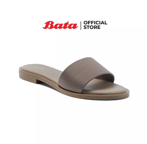 SAN08-Bata บาจา รองเท้าแตะ รองเท้าลำลอง แตะแฟชั่น รองเท้าแตะแบบสวม รองเท้าส้นแบน รองเท้าแฟชั่น สำหรับผู้หญิง รุ่น Tali สีโทป 5615838