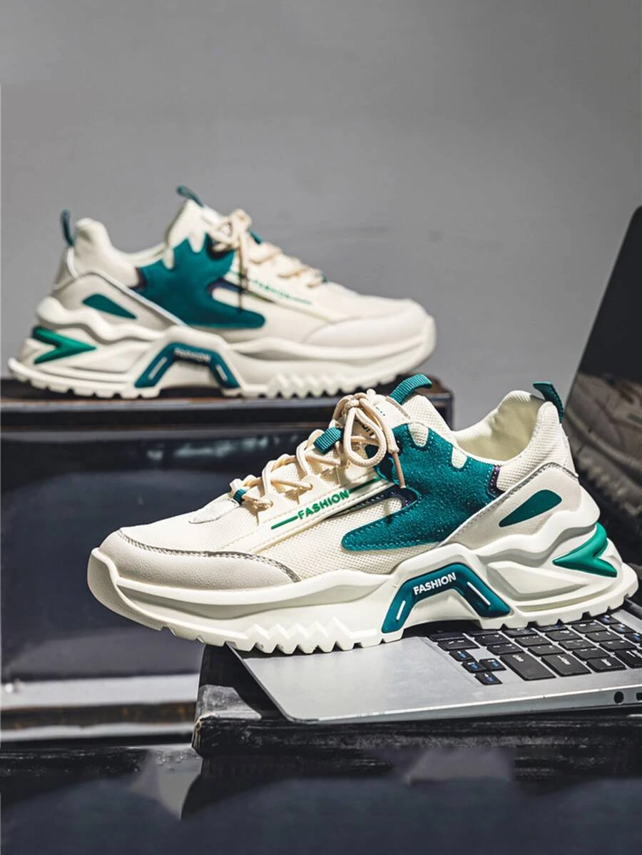 สนีกเกอร์ ส้นหนา ผู้ชาย ลายตัวอักษร ผูกเชือกด้านหน้า m-30 z.39-46