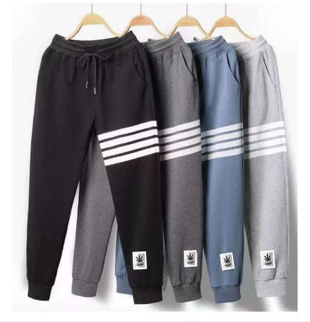 BIG03-กางเกงขายาวคลาสสิกแบรนด์อินเทรนด์ใหม่สำหรับชายและหญิงกางเกงลำลองกางเกงกีฬาสี่บาร์ยามและกางเกงขายาว