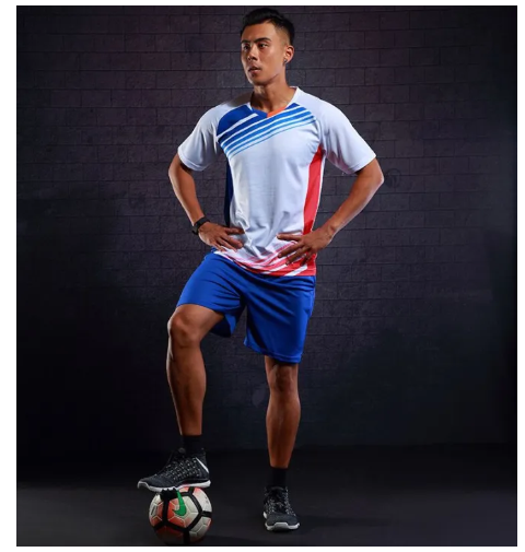 VIC44-ชุดกีฬา ชุดกีฬาผู้ชาย ชุดวิ่งชาย ชุดกีฬา ชุดกีฬาฟุตบอล ชุดออกกำลังชาย [พร้อมส่ง]