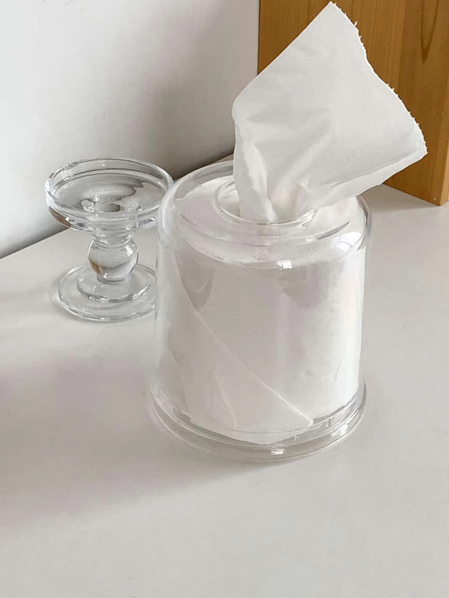 กล่องทิชชู่ โปร่งใส เนื้อเยื่อ จัดเก็บ โปร่งใส สำหรับ บ้าน 1 ชิ้น  nn-111