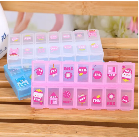 D97-กล่องยา กล่องใส่ยา ตลับใส่ยาแบบ 14 ขายส่งจากโรงงาน ตลับใส่ยา 7วัน กล่องใส่ยา ตลับแบ่งยา