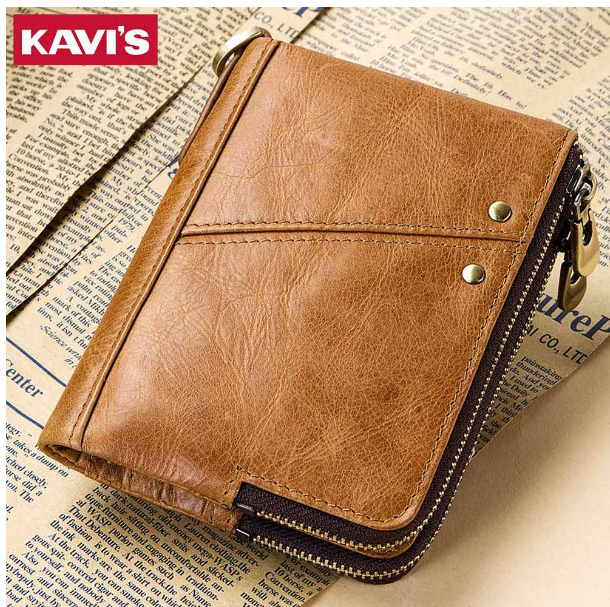 RAY99-KAVIS ของแท้ 100% หนังผู้ชายกระเป๋าสตางค์ Rfid กระเป๋าสตางค์ขนาดเล็ก Portemonnee ชายสั้นกระเป๋าใส่เหรียญ PORTFOLIO ผู้ถือบัตรใหม่