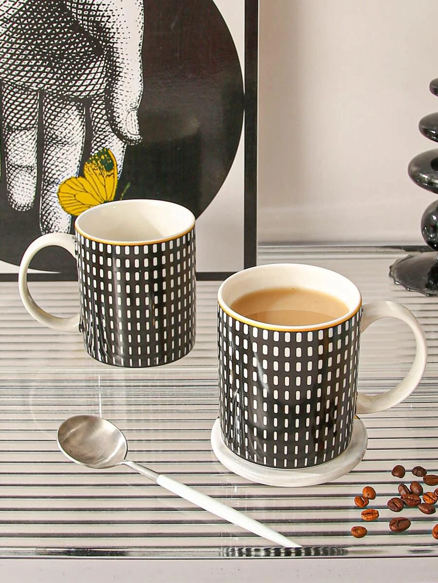 แก้วมัค 1 ชิ้น ลายเรขาคณิต  oo-106