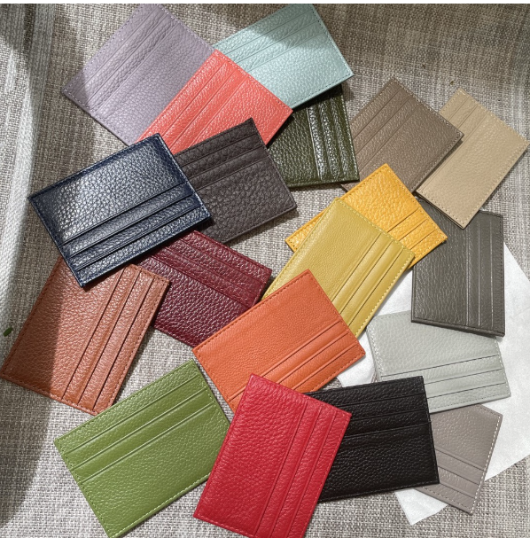 RAY25-เพิ่มสีใหม่ หนังวัวแท้100%? Card holder ซองใส่นามบัตร กระเป๋าใส่นามบัตร 7ช่อง S1-54