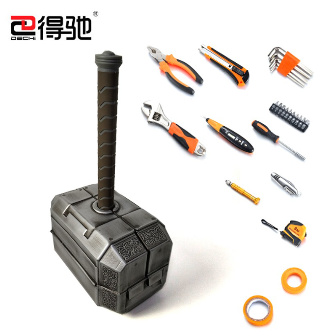 M-61 THOR Tool ค้อนของ ธ u200bu200bอร์ Captain America กล่องเครื่องมือ Marvel ตกแต่งกล่องเครื่องมือฮาร์ดแวร์มัลติฟังก์ชั่น