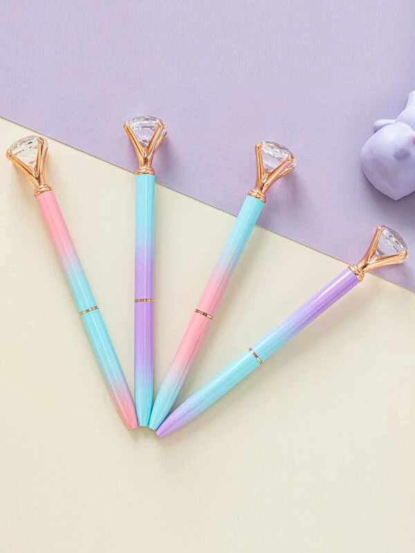 ปากกาลูกลื่น ประดับ เพชร ไล่โทนสี สุ่ม 1 ชิ้น s-6