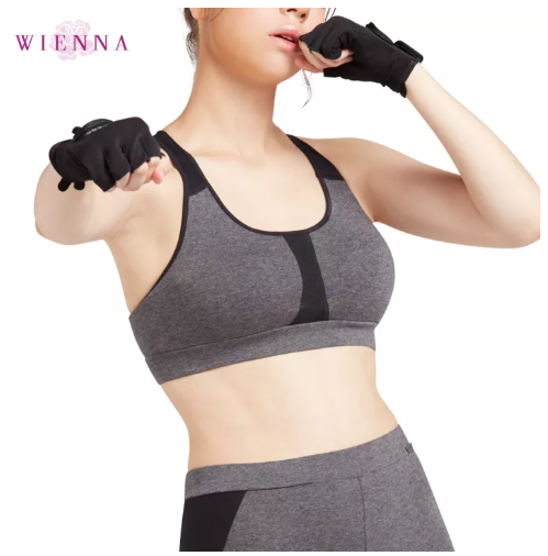 BRA21 Wienna DH21000 ชุดชั้นใน เวียนนา Sport Bra เสื้อชั้นในสปอร์ตบรา เสื้อชั้นในออกกำลังกาย ไร้ครง ไซซ์ L,XL(E) B,C,D 34-36 สีเทาท๊อปดราย