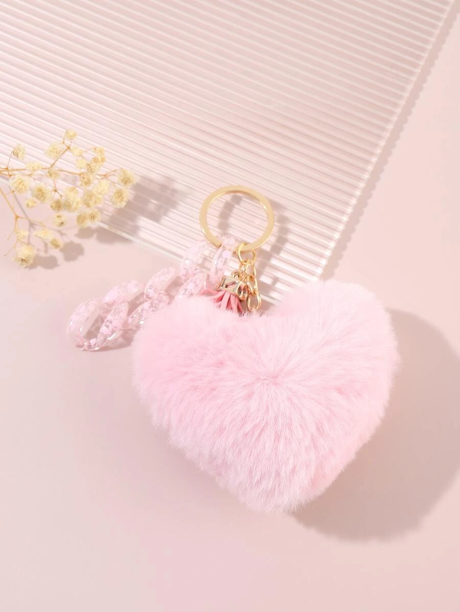 พวงกุญแจ โซ่ & จี้ หัวใจ  k-036