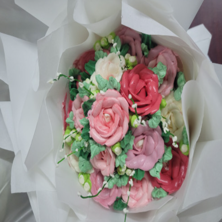 DEE34-เค้กช่อดอกไม้ ขนาด 2 ปอนด์