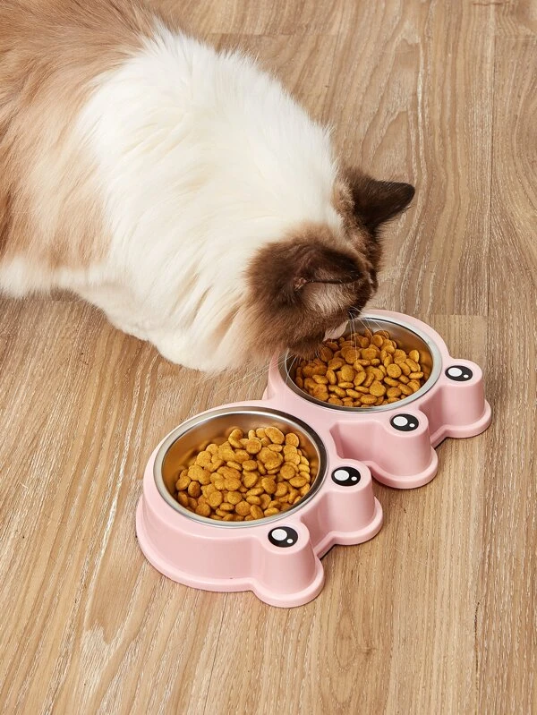 ชามคู่ สัตว์เลี้ยง การออกแบบ กบ ม-59