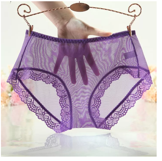 PAN46 Thesportsshop Womens underpants briefs ultra-thin Mesh transparent Seamless Underwear