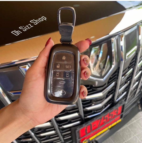 K16-เคสโลหะอัลลอยรีโมทรถ Toyota Alphard แบบ 2 ชั้น รุ่นถอดกุญแจในรีโมทเพื่อเข้าเกียร์ว่าง Double-Layer Metal Aluminum Alloy