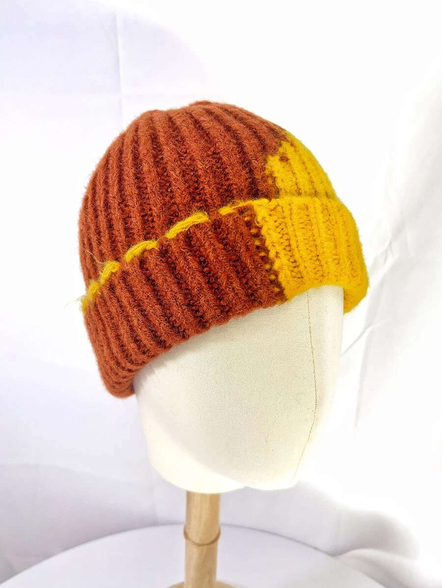 หมวกบีนนี่ ขอบพับ ทูโทน i-74