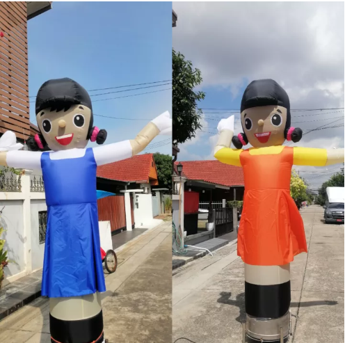 ONE95-ตุ๊กตา​ลมเด็กหญิง​ ตุ๊กตา​ลม​โบก ​แบบ​ โกโกวา เฉพาะตุ๊กตา ไม่รวมเครื่องเป่าลม