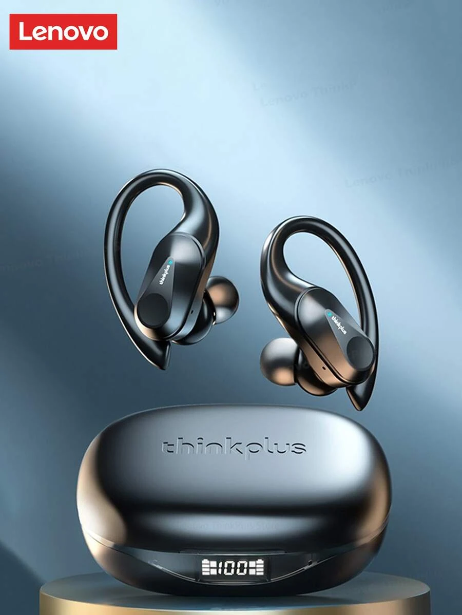 lenovo ชุดหูฟัง ไร้สาย จอแสดงผล ดิจิตอล 1 ชิ้น เหมาะกับ Bluetooth  dd-57