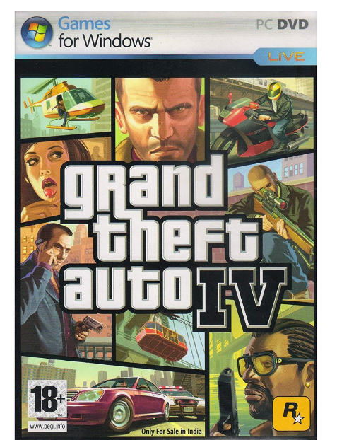 TM19-(PC Game) GTA IV (2 แผ่น/2 Disc) ใช้สำหรับติดตั้งบนคอมพิวเตอร์/โน๊ตบุ้ค แผ่นเกมคอม game pc