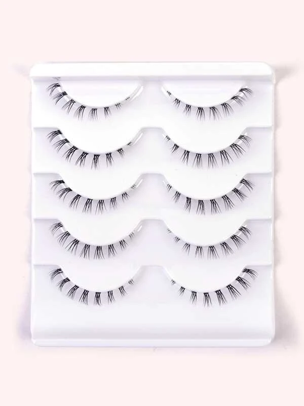 ขนตาปลอม ทรงธรรมชาติ 5 คู่ 2-6Mm g-68