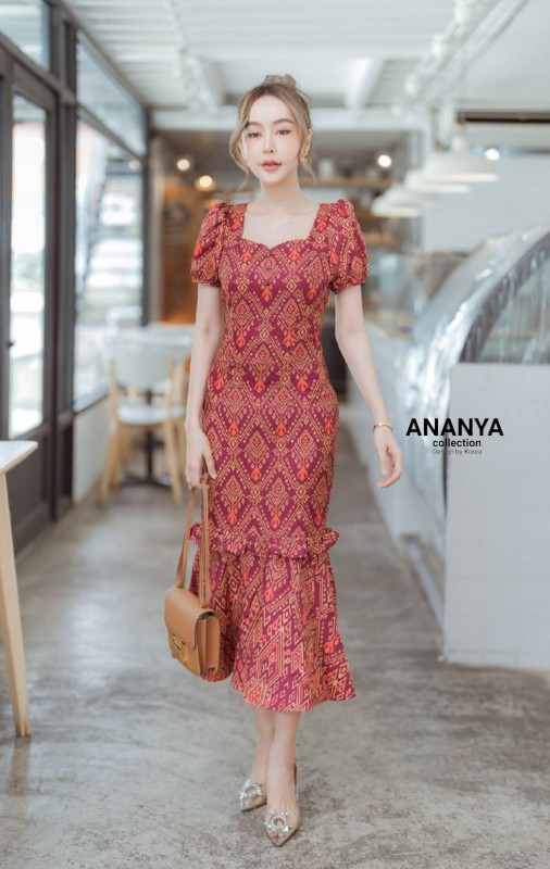 ? เดรสลายไทยพิมพ์ลายสวยๆๆ 053