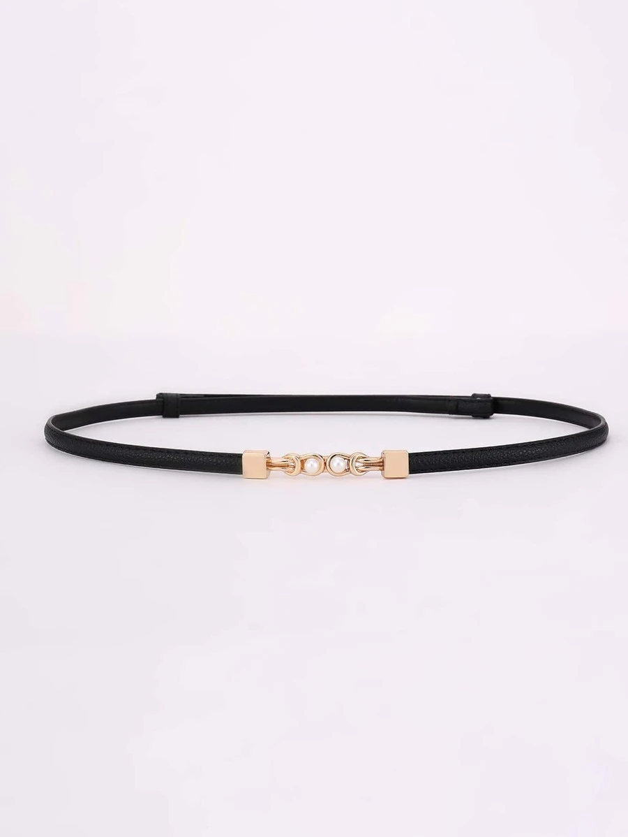 เข็มขัด หัวเข็มขัด ประดับ มุกเทียม สมมาตร  l-098