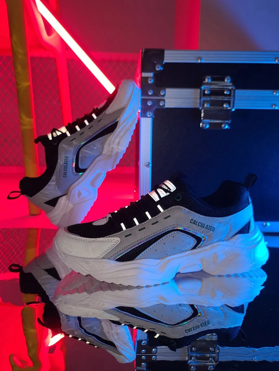 ผู้ชาย รองเท้าผ้าใบทรง Chunky บล็อคสี สายรัดหน้า m-51 z.39-44