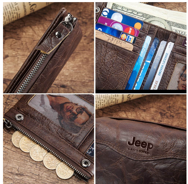 HU05-Humerpaul กระเป๋าสตางค์ หนังวัวแท้ คุณภาพดี สำหรับผู้ชาย