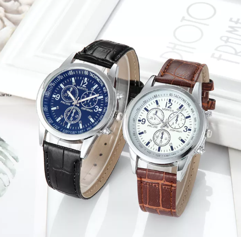 EW21-แฟชั่นผู้ชายนาฬิกาข้อมือควอตซ์ชีวิตสายหนังกันน้ำธุรกิจผู้ชายนาฬิกาลำลองนาฬิกา