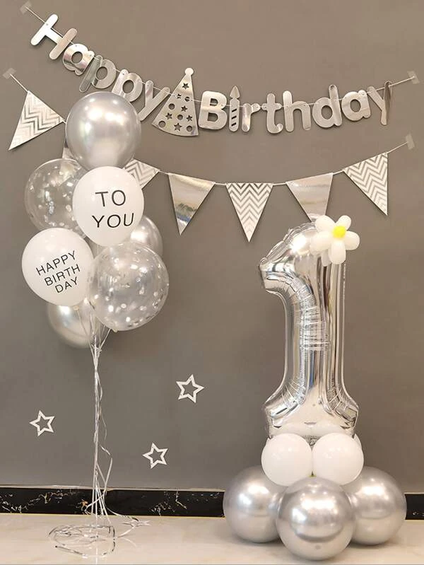 พิมพ์ สโลแกน รูปตัวเลข ลูกโป่ง 26 ชิ้น p-57