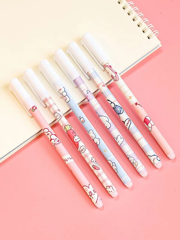 ปากกาเจล ภาพ การ์ตูน 6 ชิ้น s-68