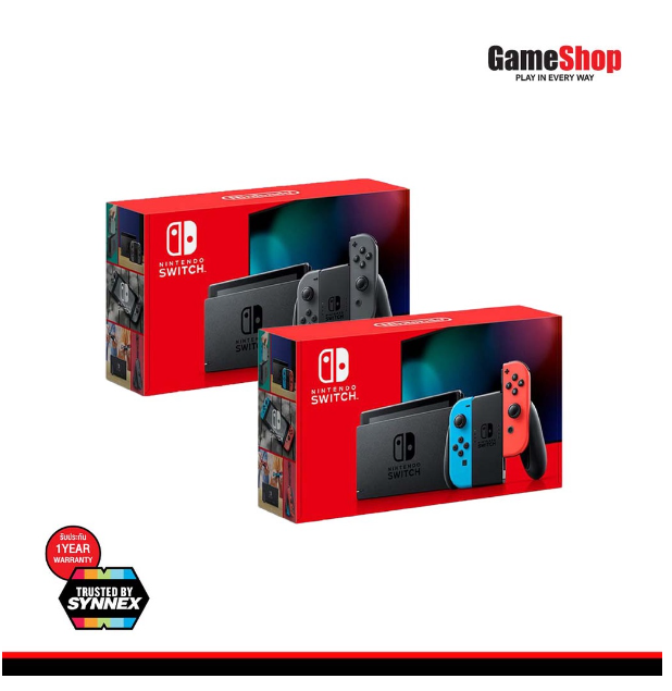 RE34-Nintendo Switch Console (V.2) - Neon/Gray เครื่องเกม นินเทนโด้ สวิช (รับประกันศูนย์ไทย)